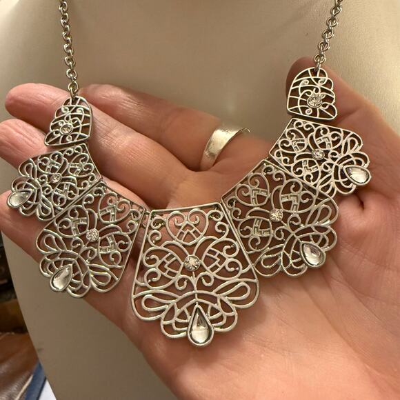 Park Lane Silver Tone Statement Collar Necklace - Picture 4 of 5